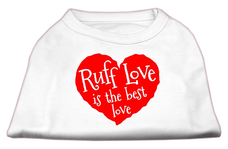 Ruff Love Screen Print Shirt White XS